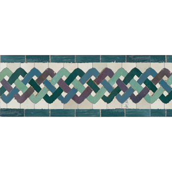 Mosaic House Moroccan tile Woven D 1-24-28-9-12 Max Variation White,   Purple,   Light Green,   Sea Green,   Teal, blue, green   solid zellige, mosaic, zellij, border, glaze, classic 